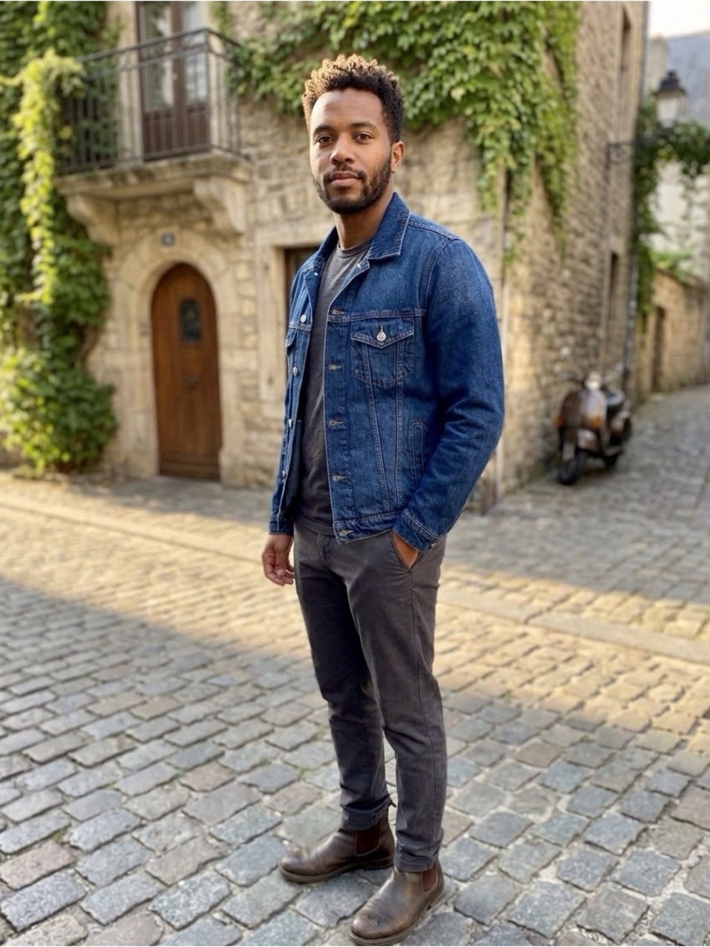 We The Free - Classic Blue Denim Trucker Jacket - M- New without Tags (Sample?)